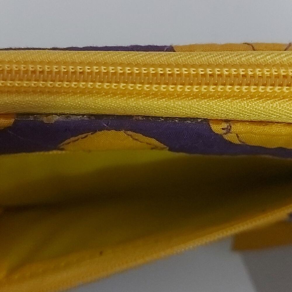 Belvah Yellow/Purple Zip Polka Dot Wallet Wristlet Dopamine Coconut Girl NEW - Picture 5 of 8
